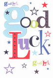 Bubbling with encouragement and the easy charm of Islington, this good luck card arranges its wish in a lively swirl of colours and fonts atop a crisp white field. Generous strokes of baby-blue and moss green intermingle with accents of sumptuous red and jewel-toned purple, as if a florist meticulously matched pigments for the perfect well-wish. Sprinkled across the design are whimsical stars, painted in navy, lilac, and lemon-lime, echoing the after-dark brilliance of Islington's vibrant neighbourhoods. Running your hand over the smooth, weighty card is a little like cradling a just-finished arrangement from a boutique on Upper Street-inviting, sincere, and full of affectionate intent. This card is meant to mark life's new chapters: the start of an acting career at Almeida Theatre, exam results at a nearby school, or the opening of a new local coffee shop. Above all, it embodies the optimism and belief that flourish at the heart of Islington's community.